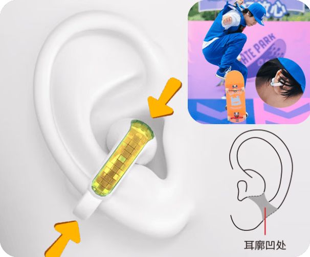 肤心飞扬—双飞燕百耳颂B7开放式新潮耳机mg不朽情缘游戏平台七色流光美颜变磁吸换(图2)